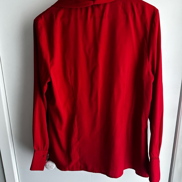 Banana Republic Red Blouse with Pussy Bow - Picture 6 of 6